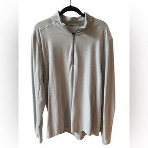 Lululemon Men's Pullover Jacket Metal Vent Tech, 1/4 Zip, Grey, Size Large